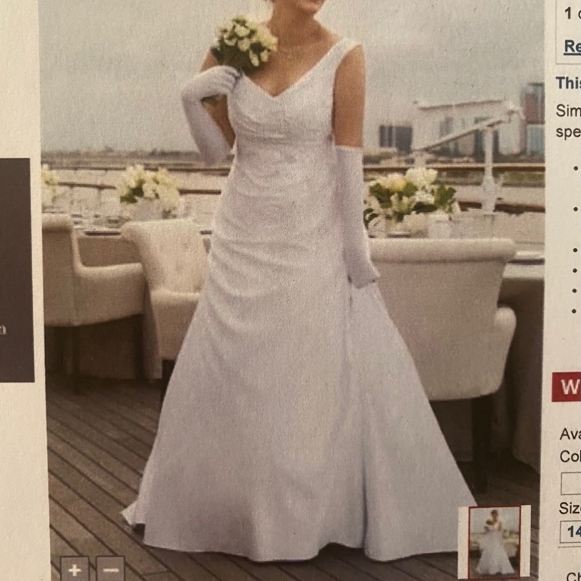 David’s Bridal Wedding Gown Dress! 20w Like New!